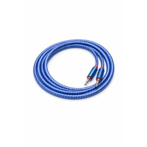 AUX lydkabel 3,5 mm, 2 m blå