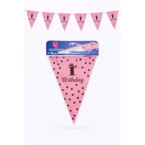 1st birthday banner rosa 4m