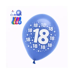 Ballonger tall 18 assorterte farger 6 stk