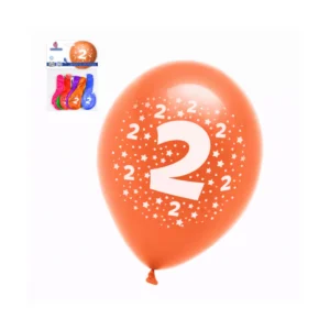 Ballonger tall 2 assorterte farger 6 stk