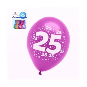 Ballonger tall 25 assorterte farger 6 stk
