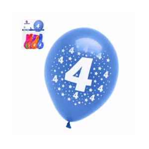 Ballonger tall 4 assorterte farger 6 stk
