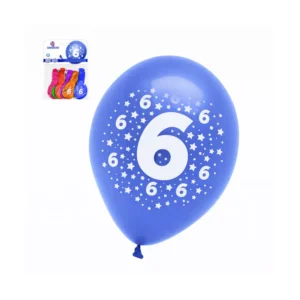 Ballonger tall 6 assorterte farger 6 stk