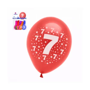 Ballonger tall 7 assorterte farger 6 stk