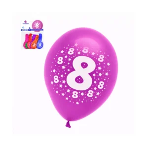 Ballonger tall 8 assorterte farger 6 stk