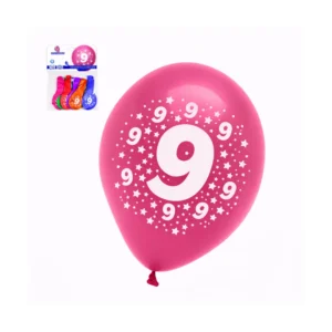 Ballonger tall 9 assorterte farger 6 stk