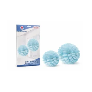 Blå honeycomb papirballer 2stk