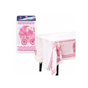 Bordduk rosa barnevogn 220x132 cm