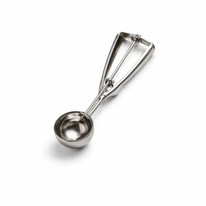 Iskremkulejern i rustfritt stål med utløsermekanisme