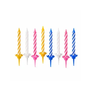 Kakelys flerfarget 24 stk med holdere