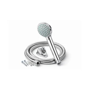 Komplett dusjsett med dusjhode, dusjslange og veggfeste