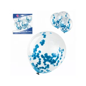 Konfettiballonger blå 4 stk