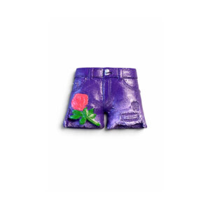 Lilla Shorts Kjøleskapsmagnet med Rose