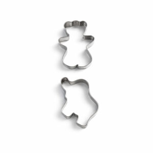 Pepperkakeformer i rustfritt stål – 2 stk (ulike figurer)