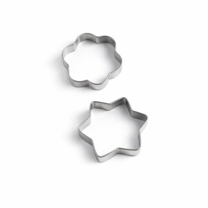 Pepperkakeformer i rustfritt stål – 2 stk (ulike figurer)