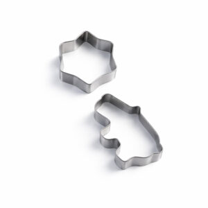 Pepperkakeformer i rustfritt stål – 2 stk (ulike figurer)