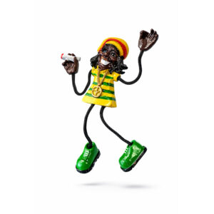 Reggae Figur Kjøleskapsmagnet Gul/Grønn