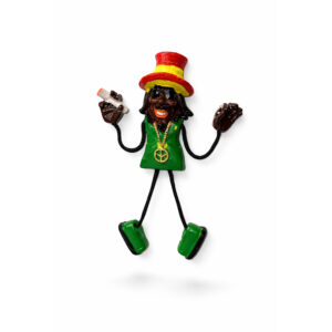 Reggae Figur Kjøleskapsmagnet med Hatt