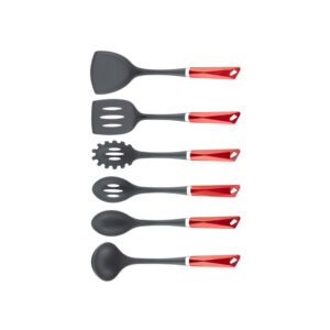 Sett med kjøkkenredskaper 7 deler Rød