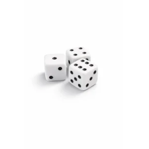 Små hvite terninger 10 mm - selges stykkvis