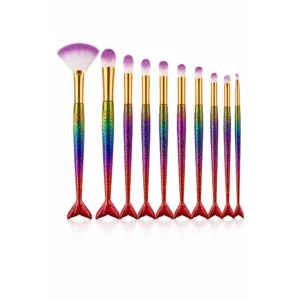 Sminkekost sett 10 deler Lilla