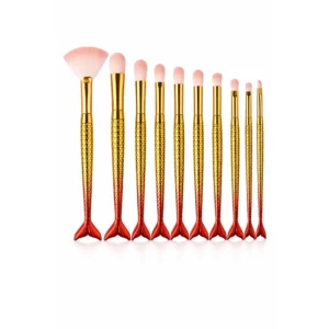 Sminkekost sett 10 deler Rosa