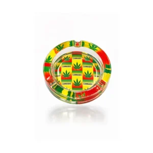 Askebeger i glass 420 cannabis grid design