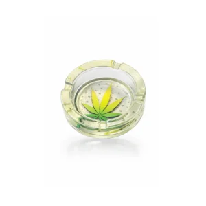 Askebeger i glass 420 lime leaf design