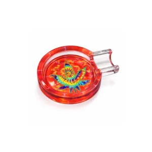 Askebeger i glass 420 psychedelic tie dye design
