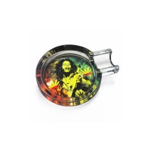 Askebeger i glass Bob Marley jungle vibes design