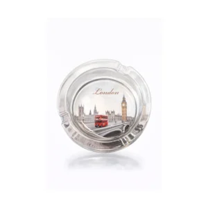 Askebeger i glass med London westminster bridge design
