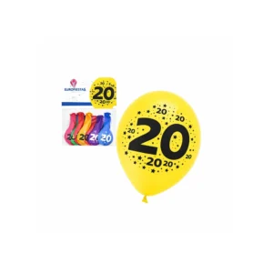 Ballonger tall 20 assorterte farger 6 stk