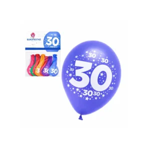 Ballonger tall 30 assorterte farger 6 stk