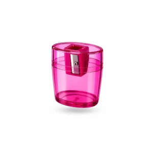 Blyantspisser med oppsamler i rosa