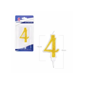 Gull glitter kakelys tall 4