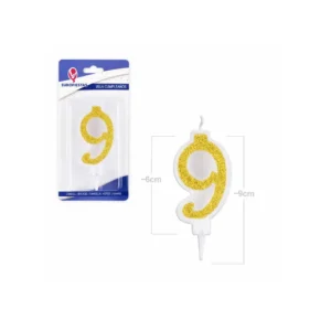 Gull glitter kakelys tall 9