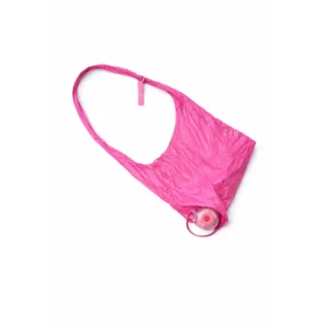 Kompakt handlenett som rulles sammen Rosa