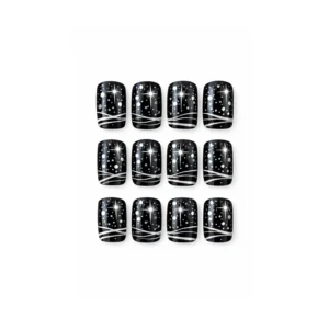 Løse negler med stjernemotiv (24 stk)