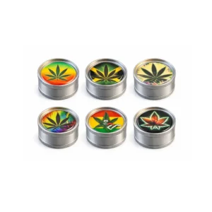 Metallgrinder 3 deler – cannabis motiv