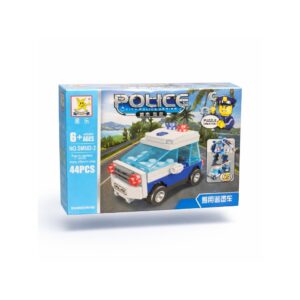 Mini Politibil Byggesett – 44 deler