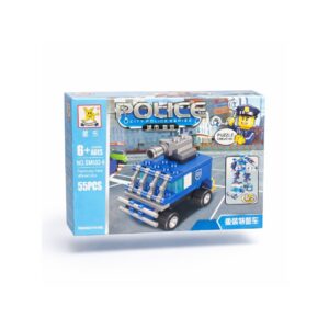 Mini Pansret Politibil Byggesett – 55 deler