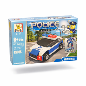 Mini Politibil Byggesett – 43 deler