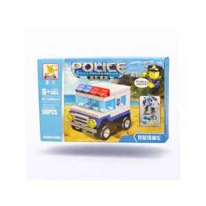 Mini Politibil Byggesett – 56 deler