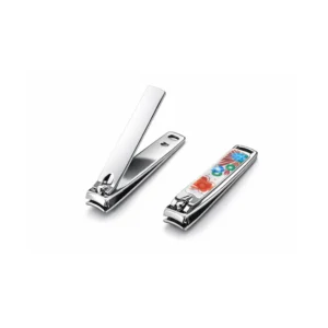 Neglklipper i rustfritt stål med blomstermotiv