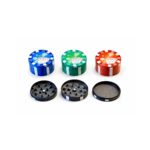 Pokerchip metallgrinder 3 deler