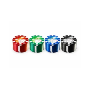 Pokerchip metallgrinder 3 deler Flere farger