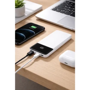 Powerbank 10000 mAh med hurtiglading 2A