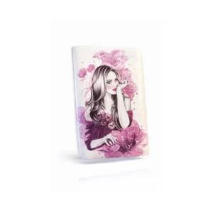 Sammenleggbart sminkespeil “Pink Floral Girl”