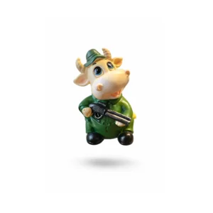 Sparebøsse jeger ku figur