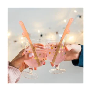 Sugerør med penisdesign 10 stk (flere farger)